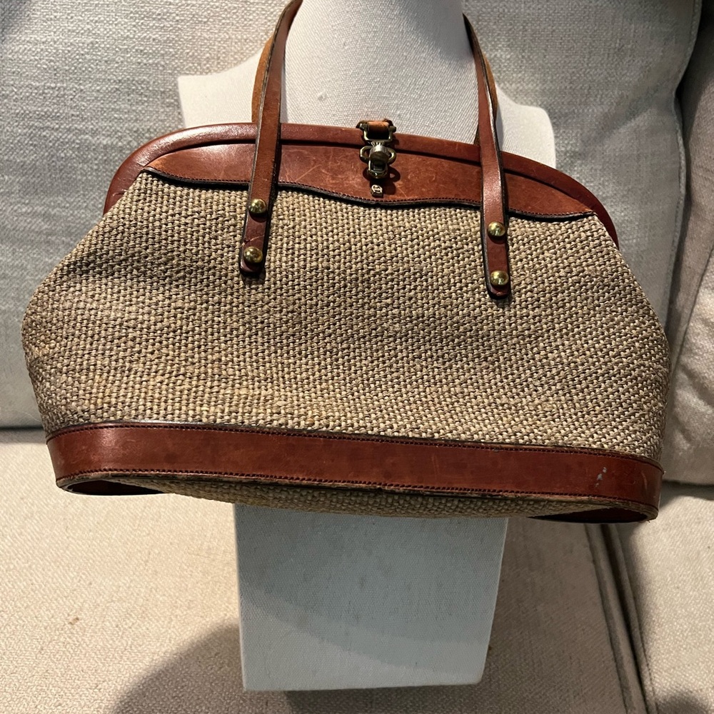 Vintage ~Etienne Aigner ~Brown Leather ~Detail  Handbag ~ John Romain